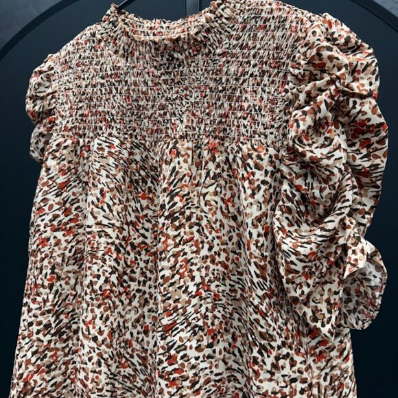 THML Animal Print Rouched Blouse - Picture 2 of 4